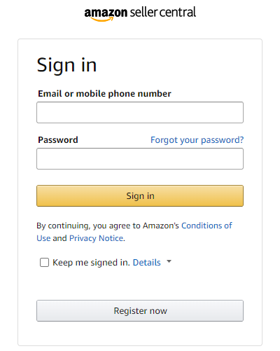 Sign In To Amazon Seller Central