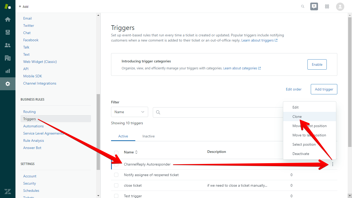 How to clone a Zendesk trigger