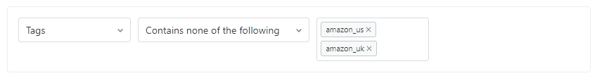 Trigger condition excluding Amazon accounts by tags