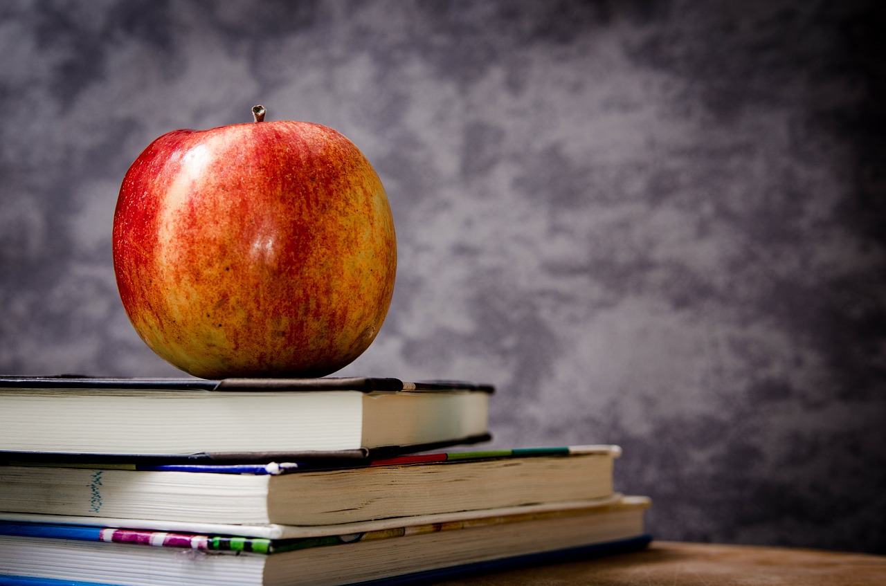 Apple, Books and Blackboard