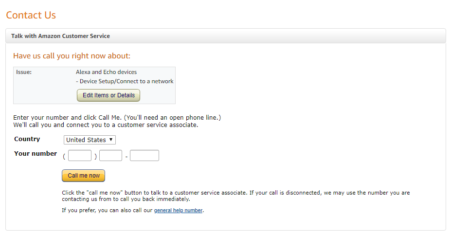 Contact Amazon Support by Phone, Email or Live Chat