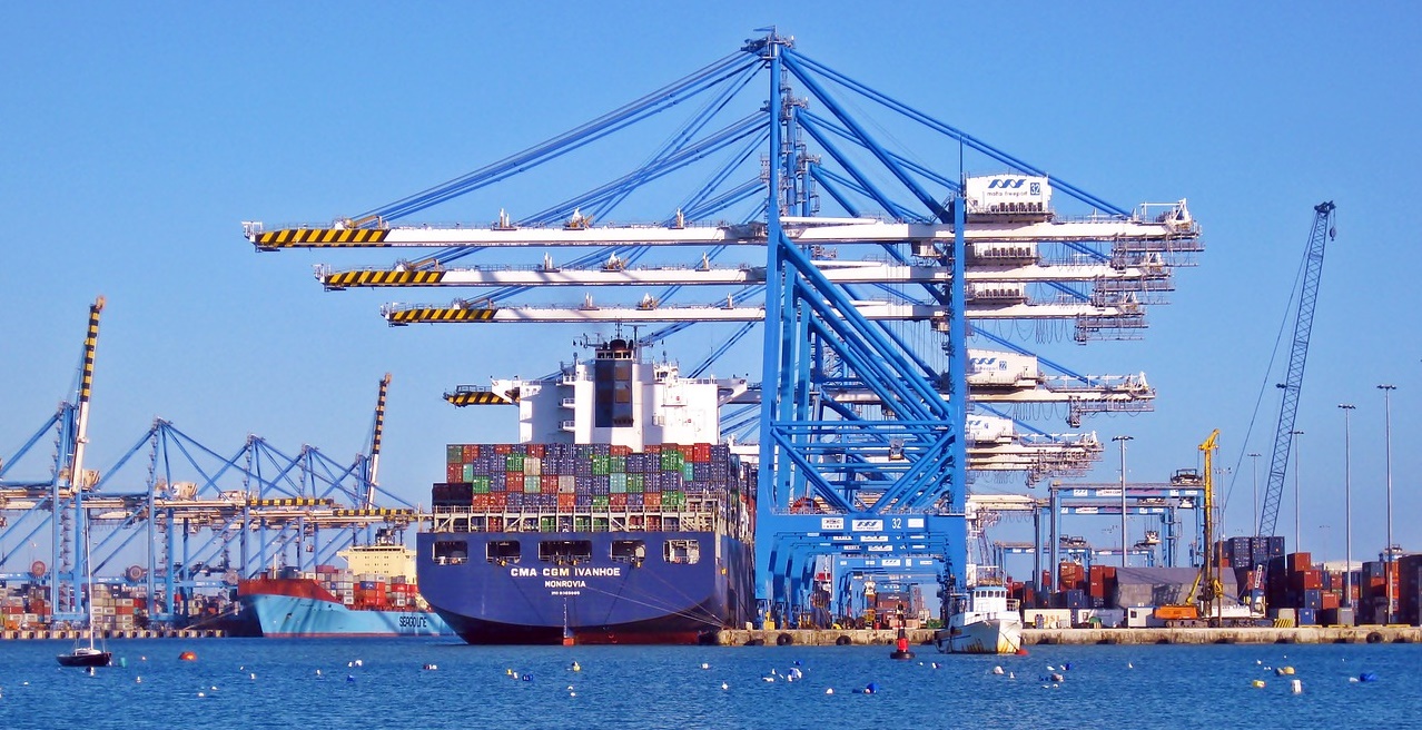 Cargo Ships in Port