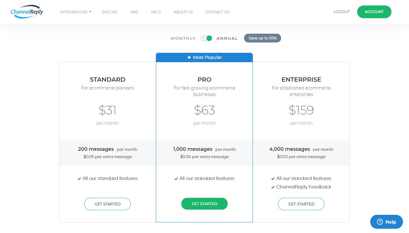 ChannelReply Pricing