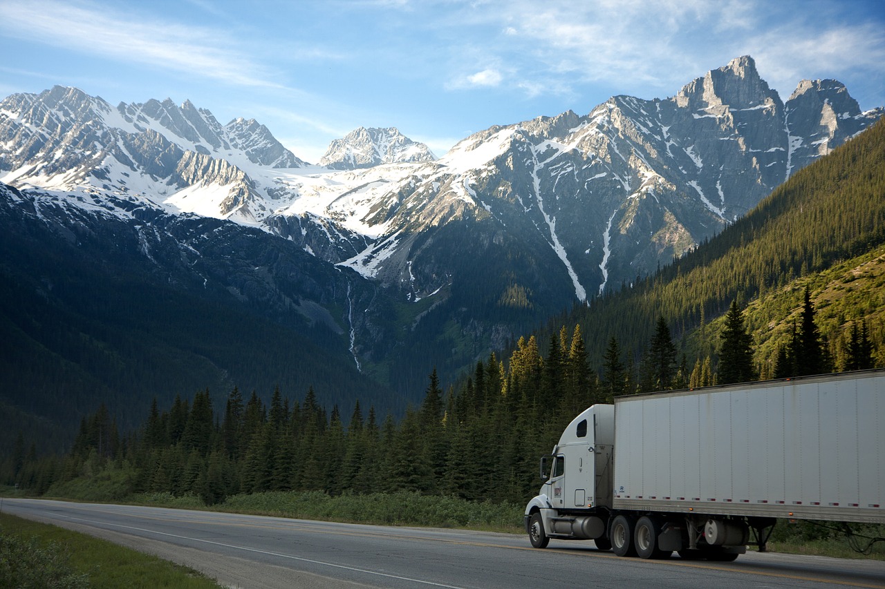 Delivery Truck in Mountains