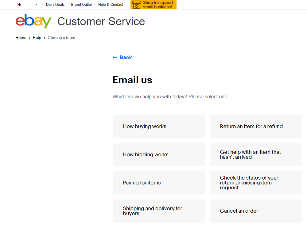 EBay Customer Service Reach A Human In Minutes