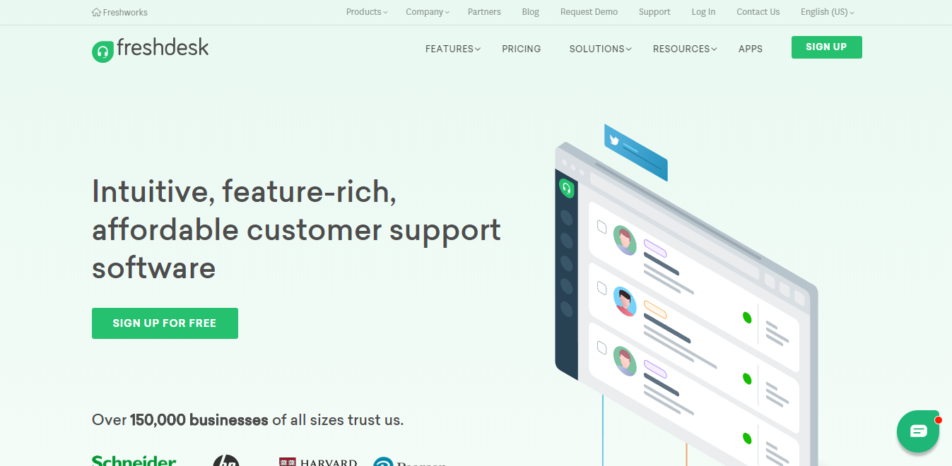 Freshdesk Homepage