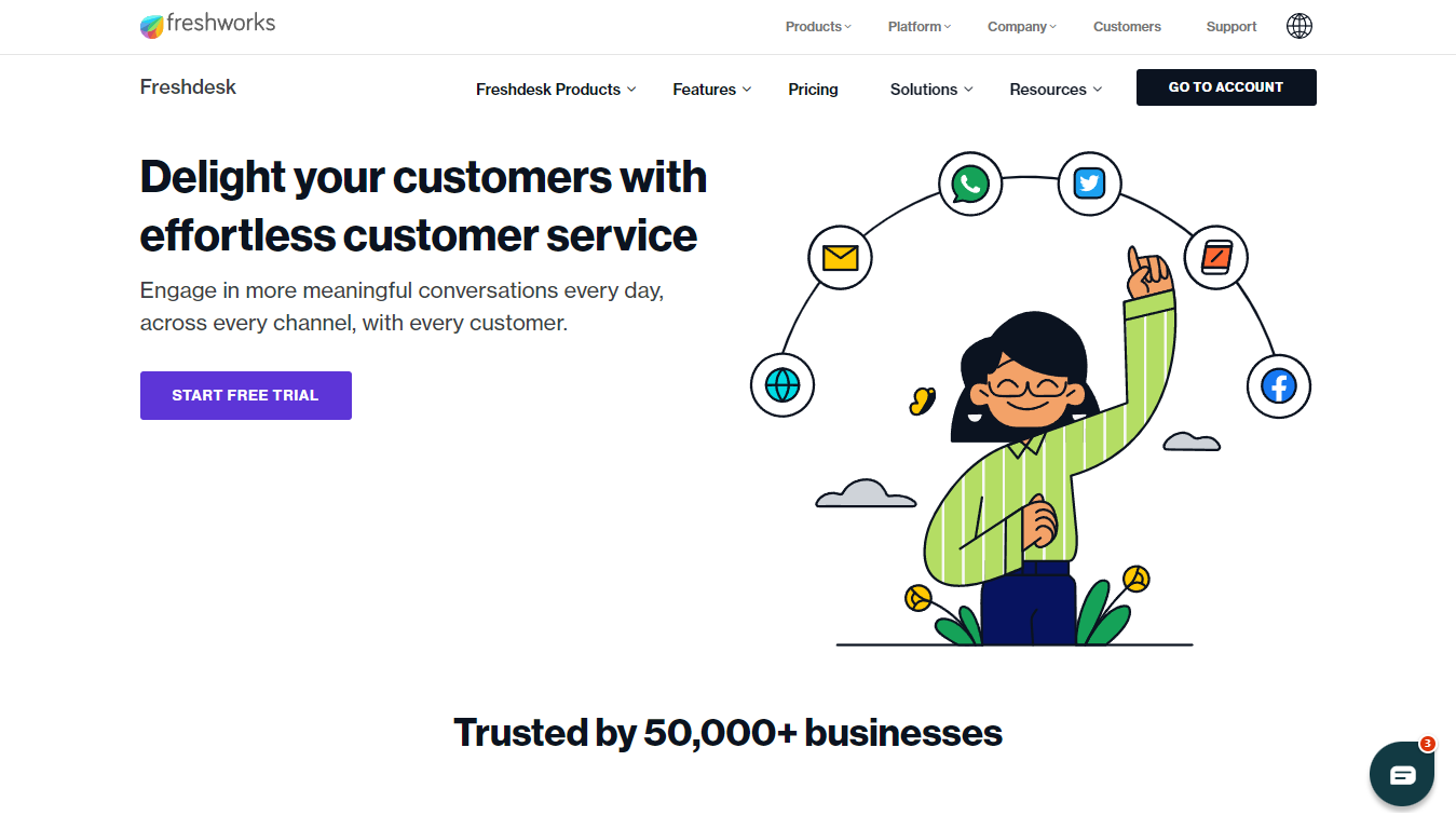 Freshdesk Homepage