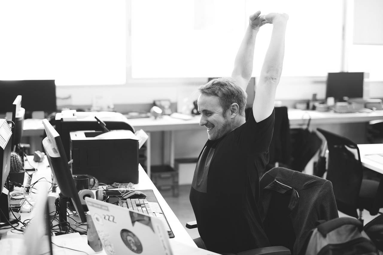 Happy Office Worker