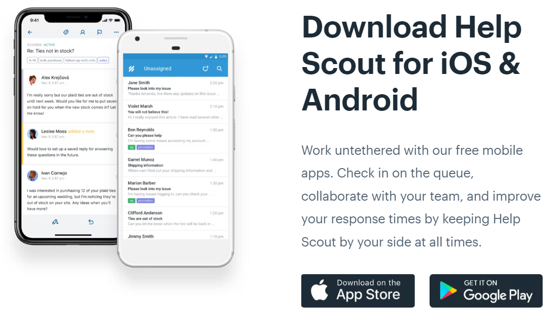 Help Scout Mobile Apps for iOS and Android