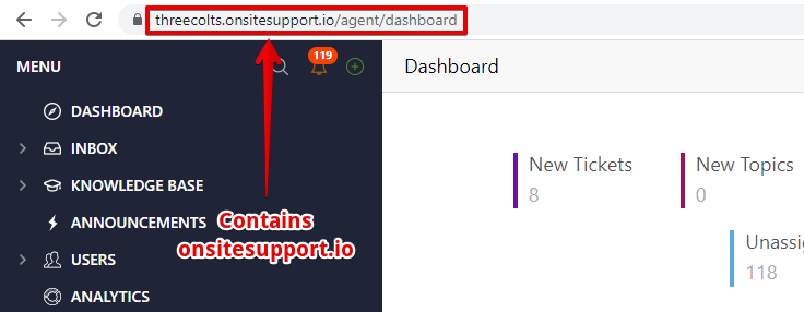 Onsite Support domain that contains onsitesupport.io