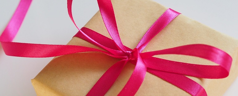 Present with Pink Ribbon