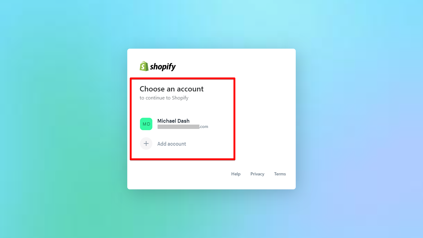 Choosing an Admin Account for Managing a Shopify App