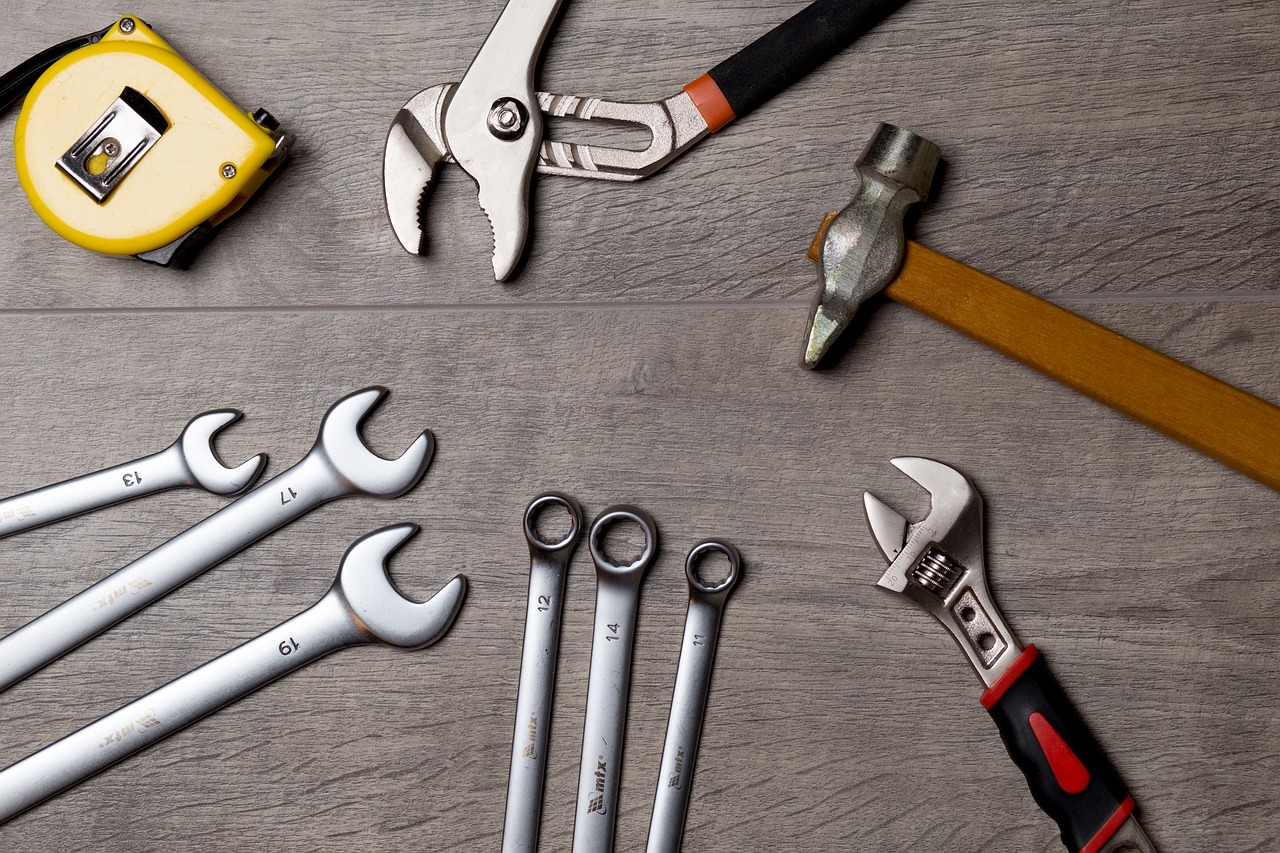 Set of Tools on a Table