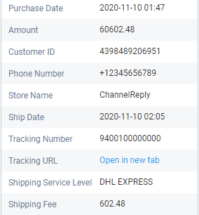 Shopify Order Data in the ChannelReply App