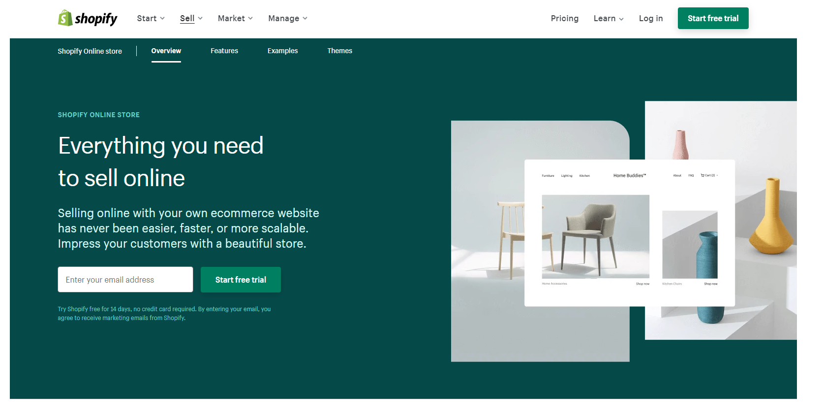 Screenshot of Shopify.com