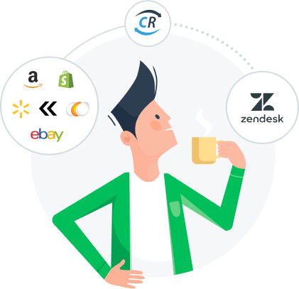Shopify, Walmart, Back Market, Newegg, eBay and Amazon Messaging in Zendesk with ChannelReply