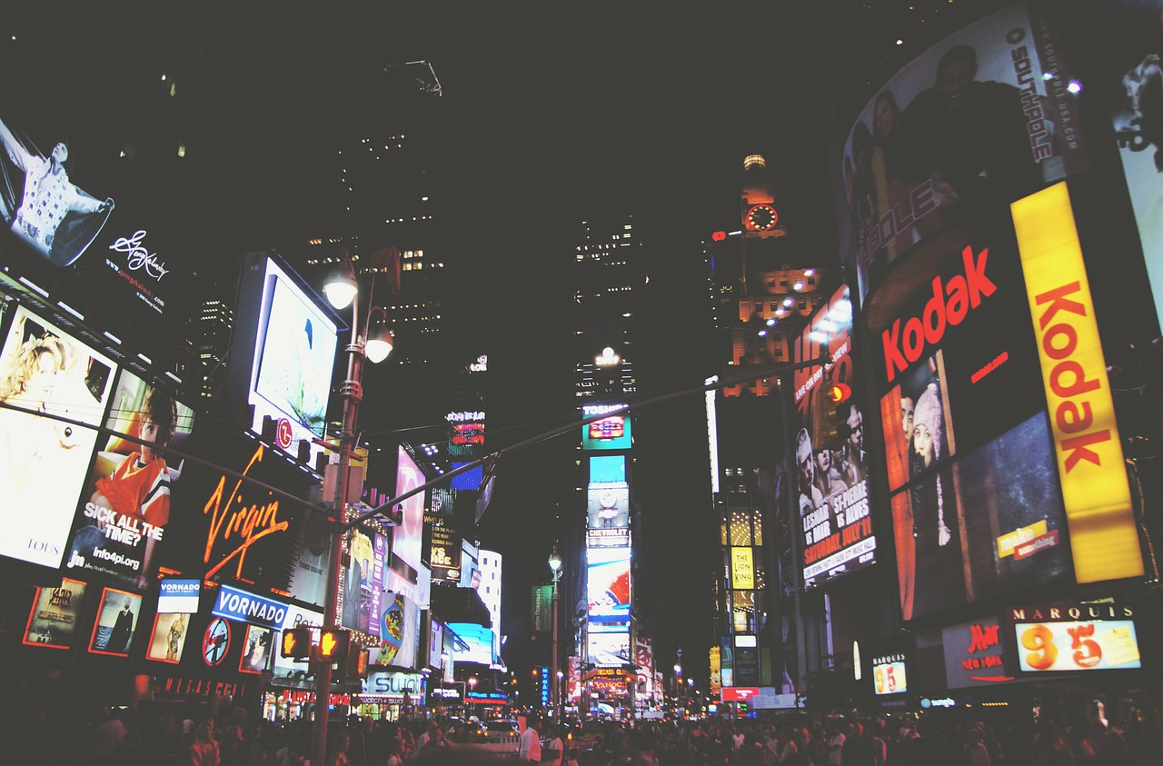 Times Square Advertisements at Night