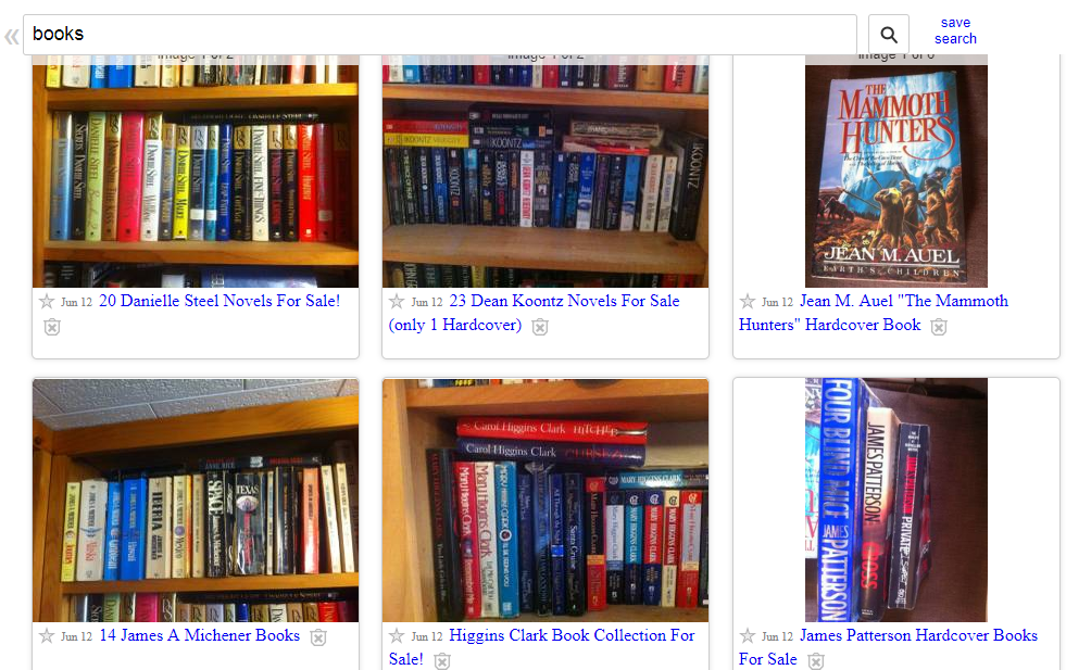 Used Books Lot Search on Craigslist