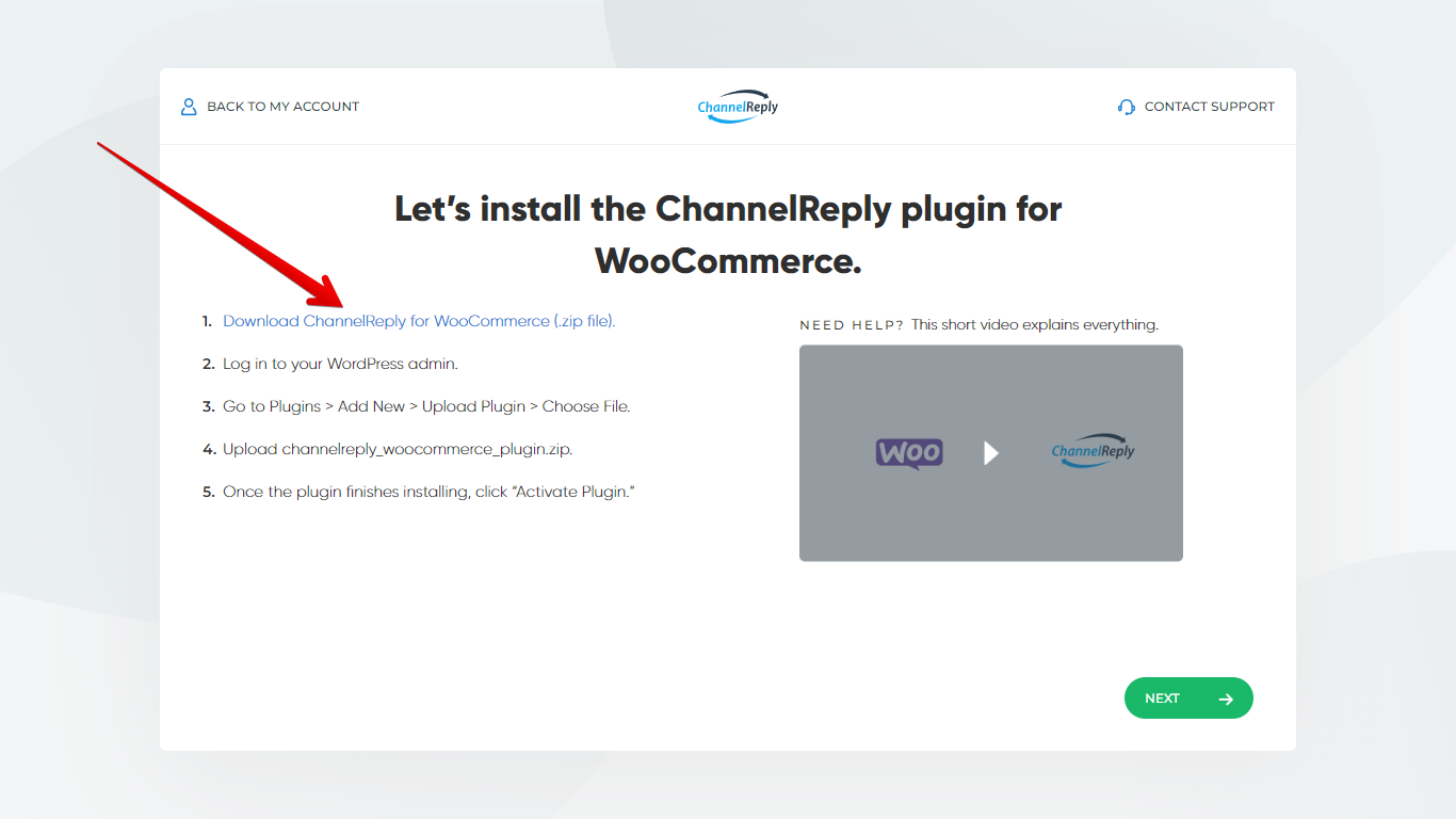Download ChannelReply for WooCommerce Link