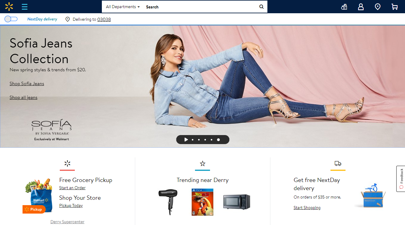 Image of Walmart website