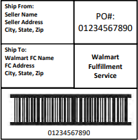 Walmart Sample Shipping Label