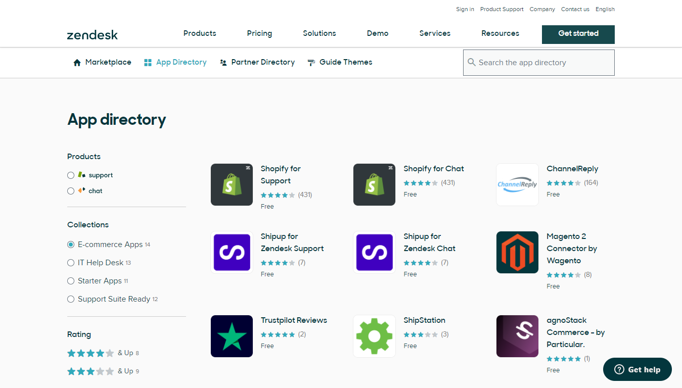 Ecommerce Apps in the Zendesk App Marketplace