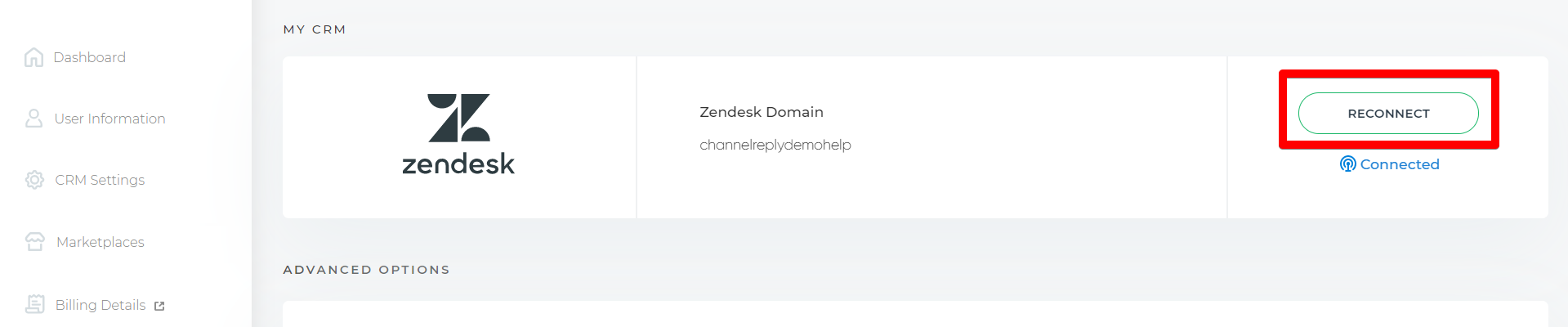 OAuth-Based Zendesk Setup in CRM Settings