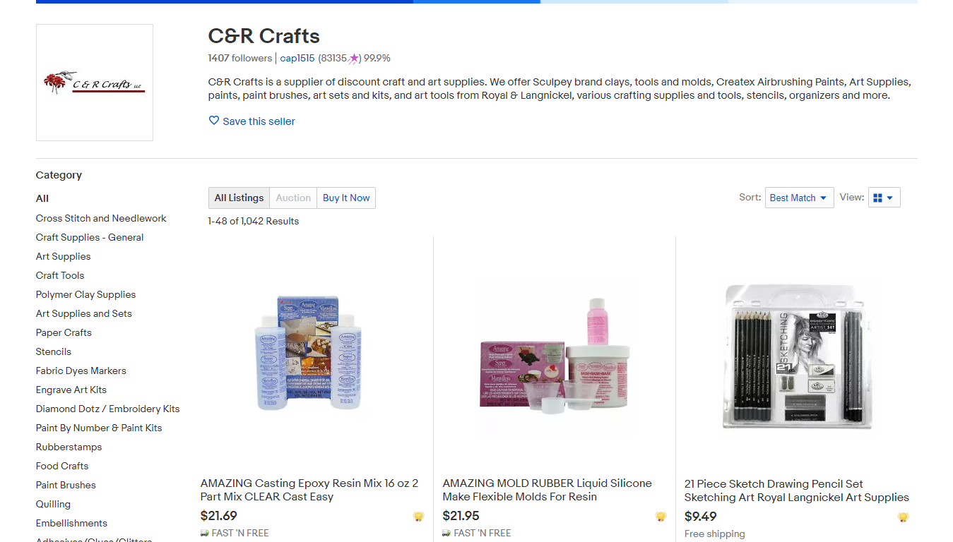 C&R Crafts eBay Store