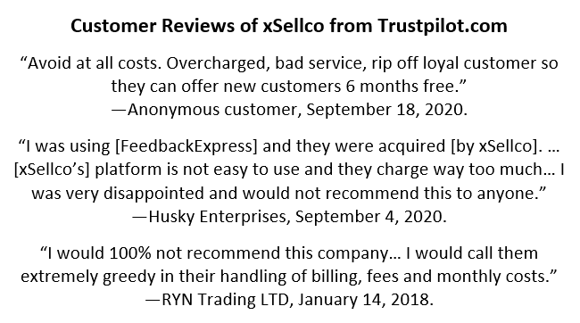 Reviews of xSellco from Trustpilot