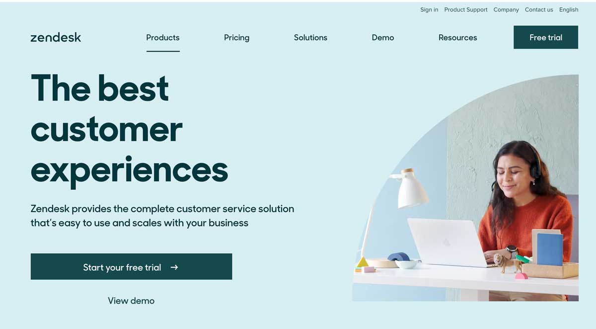 Zendesk Homepage